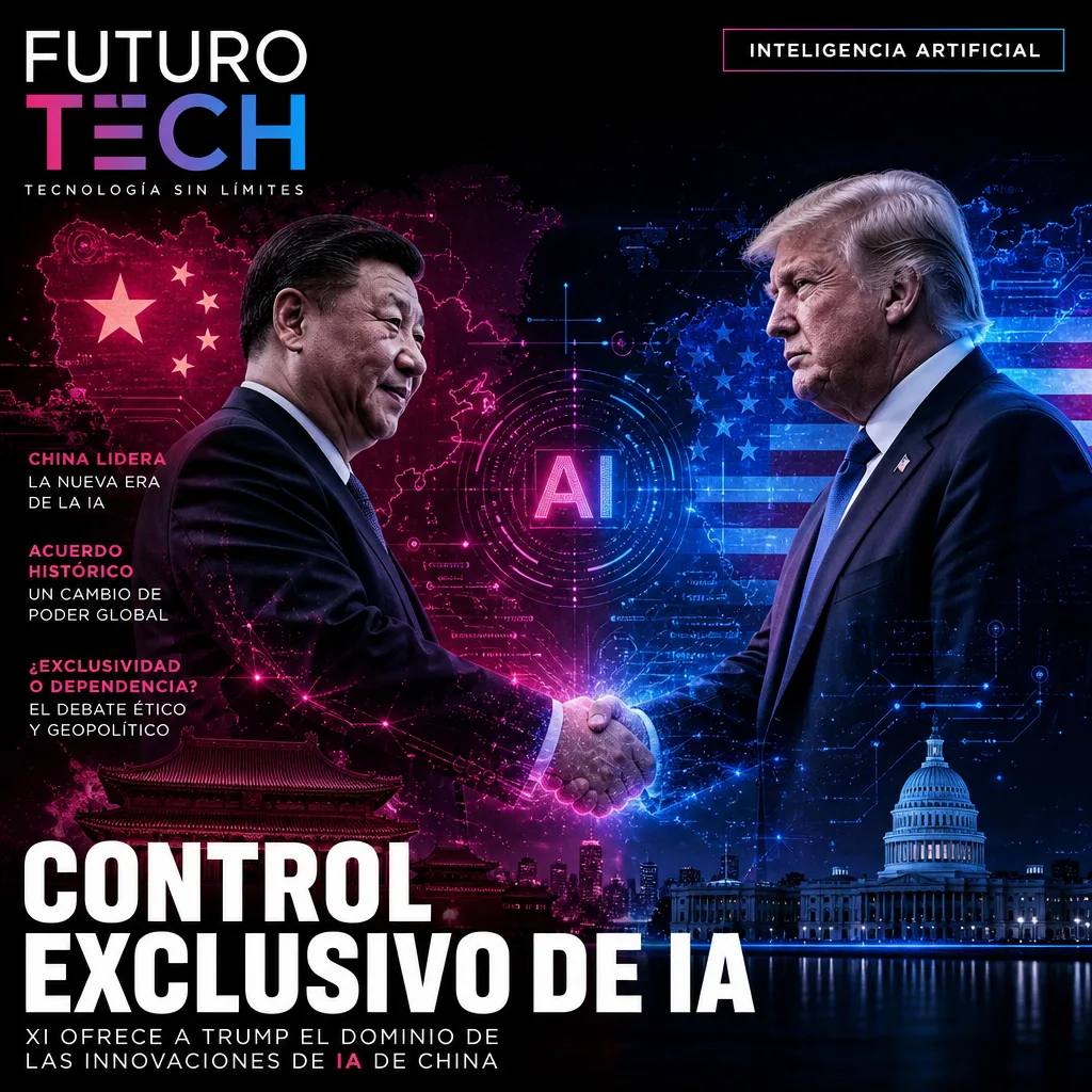 Illustration of China's President Offers Trump Exclusive Control on AI Innovations