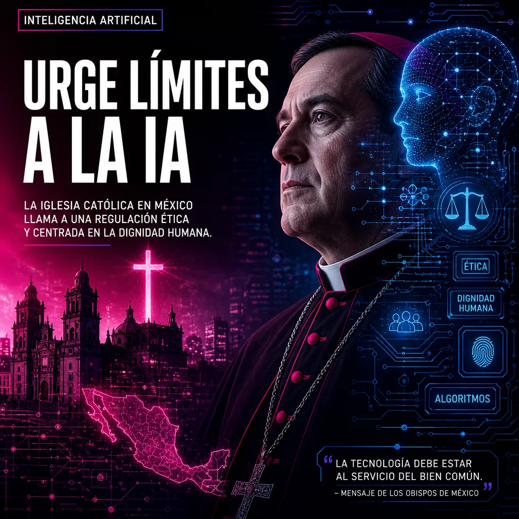 Illustration of Iglesia Católica en México Urge Cruciales Límites a la Inteligencia Artificial