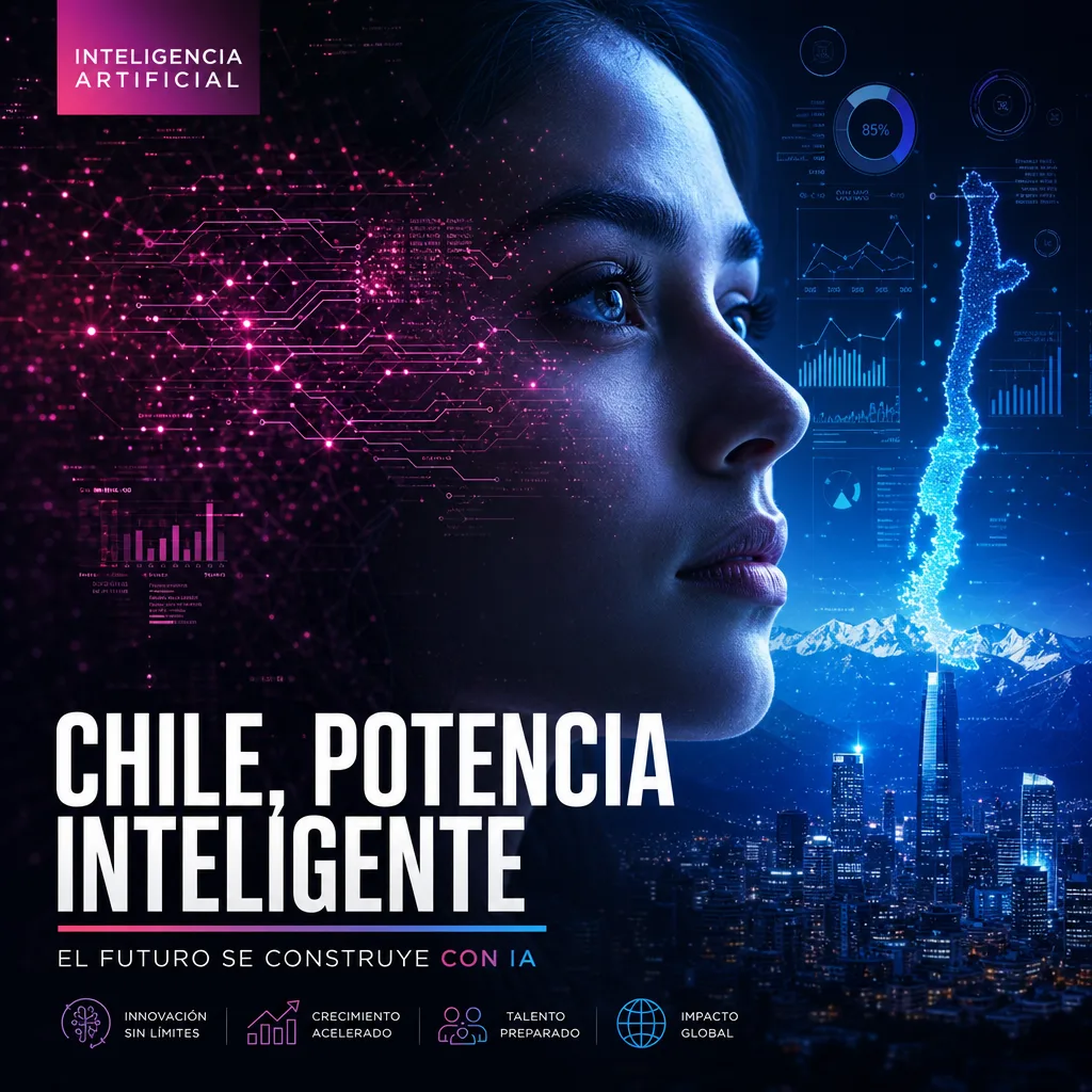 Illustration of Inteligencia Artificial: Potencial de Crecimiento Asombroso en Chile