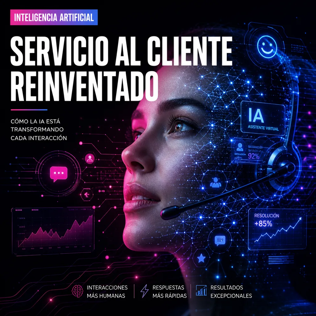Illustration of Inteligencia Artificial Revoluciona el Servicio al Cliente: Descubre Cómo