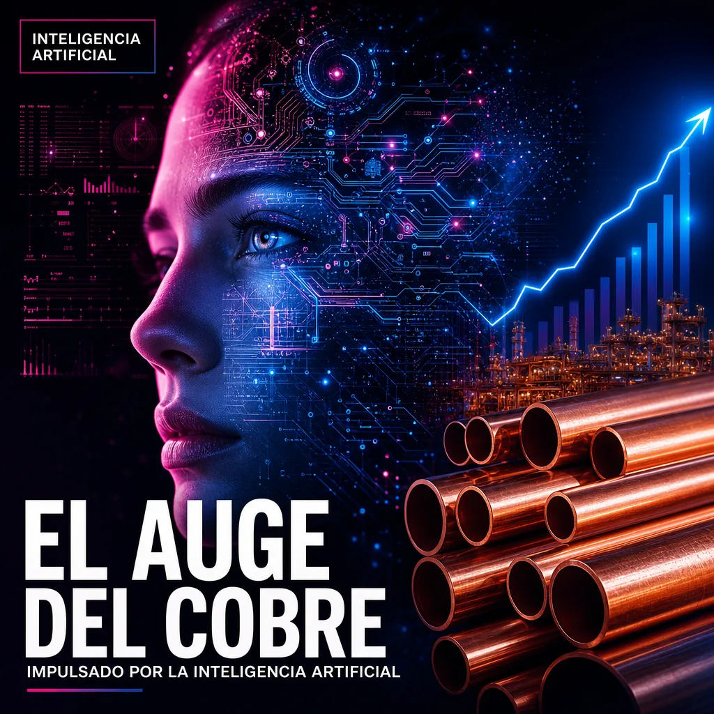 Illustration of La Inteligencia Artificial Desencadenará un Impactante Auge del Cobre