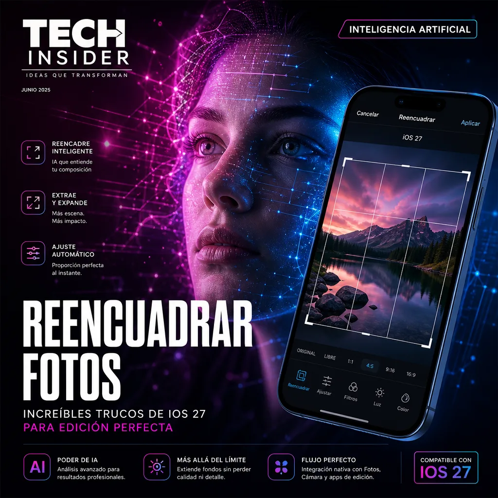 Illustration of Reencuadrar Fotos: Increíbles Trucos de iOS 27 para Edición Perfecta