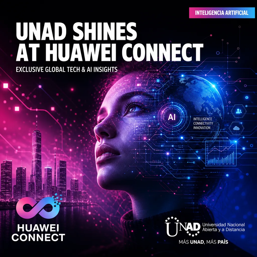 Illustration of UNAD Shines at HUAWEI CONNECT: Exclusive Global Tech & AI Insights